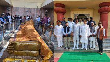 संजय कुमार - कुशीनगर पहुंचे युवा जदयू राष्ट्रीय अध्यक्ष, भगवान बुद्ध के दर्शन कर किया पूजन