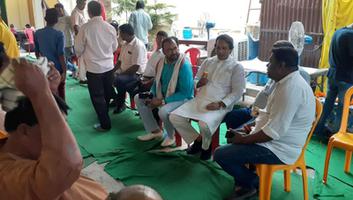 संजय कुमार - पटेल धर्मशाला के संस्थापक स्व नारायण मास्टर जी के श्राद्ध कर्म में हुए शामिल